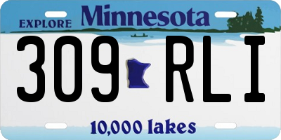 MN license plate 309RLI