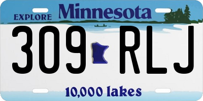 MN license plate 309RLJ