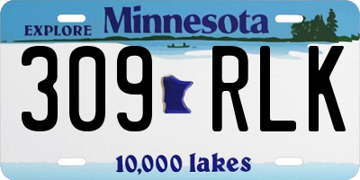 MN license plate 309RLK