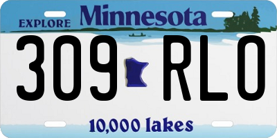 MN license plate 309RLO