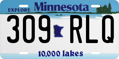 MN license plate 309RLQ