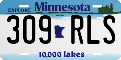 MN license plate 309RLS
