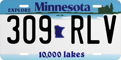 MN license plate 309RLV