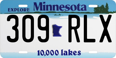 MN license plate 309RLX