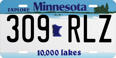 MN license plate 309RLZ