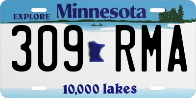 MN license plate 309RMA