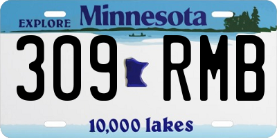 MN license plate 309RMB