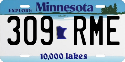 MN license plate 309RME
