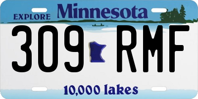 MN license plate 309RMF