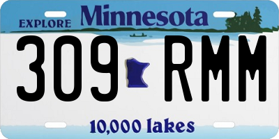 MN license plate 309RMM