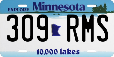MN license plate 309RMS