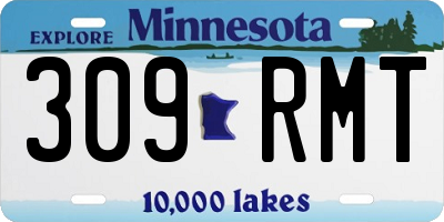 MN license plate 309RMT