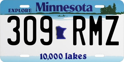 MN license plate 309RMZ