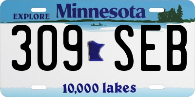 MN license plate 309SEB