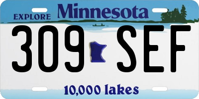 MN license plate 309SEF