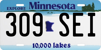 MN license plate 309SEI