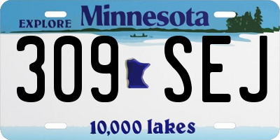MN license plate 309SEJ