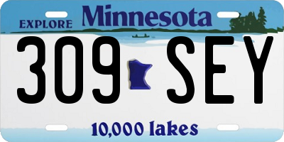 MN license plate 309SEY