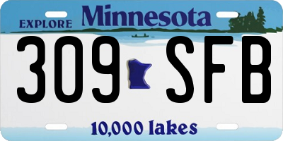 MN license plate 309SFB