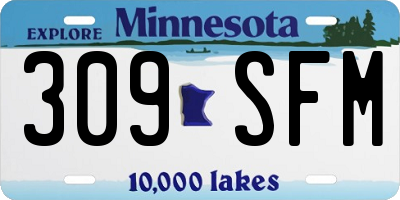 MN license plate 309SFM