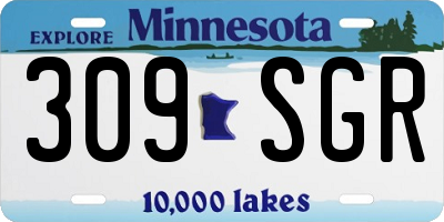 MN license plate 309SGR