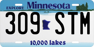MN license plate 309STM