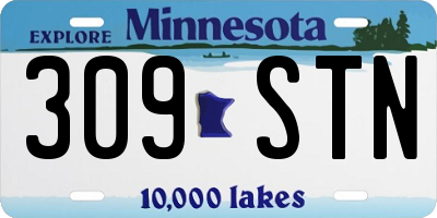 MN license plate 309STN