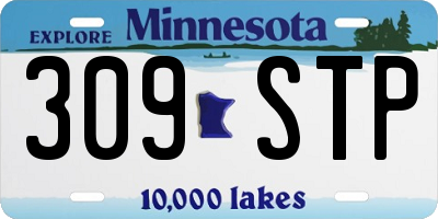 MN license plate 309STP