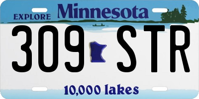 MN license plate 309STR