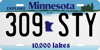 MN license plate 309STY