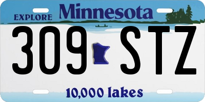 MN license plate 309STZ
