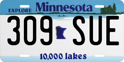 MN license plate 309SUE