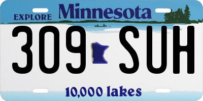 MN license plate 309SUH