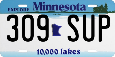 MN license plate 309SUP