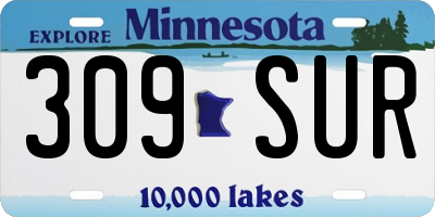 MN license plate 309SUR