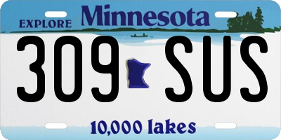MN license plate 309SUS