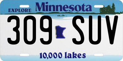 MN license plate 309SUV