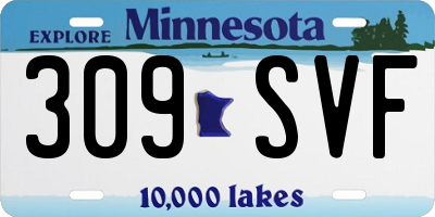 MN license plate 309SVF