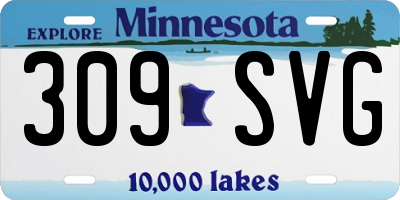 MN license plate 309SVG