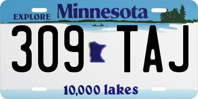 MN license plate 309TAJ