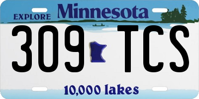 MN license plate 309TCS