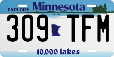 MN license plate 309TFM