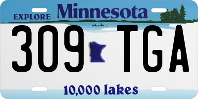 MN license plate 309TGA