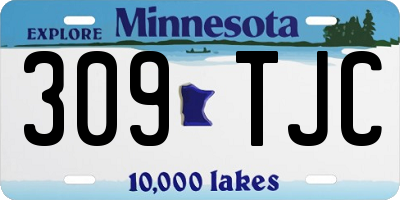 MN license plate 309TJC