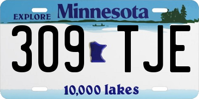 MN license plate 309TJE