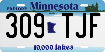 MN license plate 309TJF