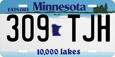 MN license plate 309TJH