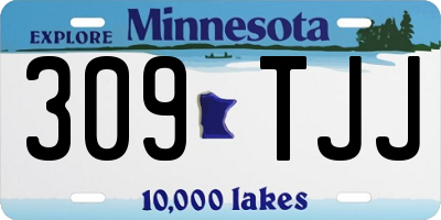 MN license plate 309TJJ