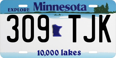 MN license plate 309TJK