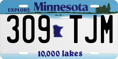MN license plate 309TJM